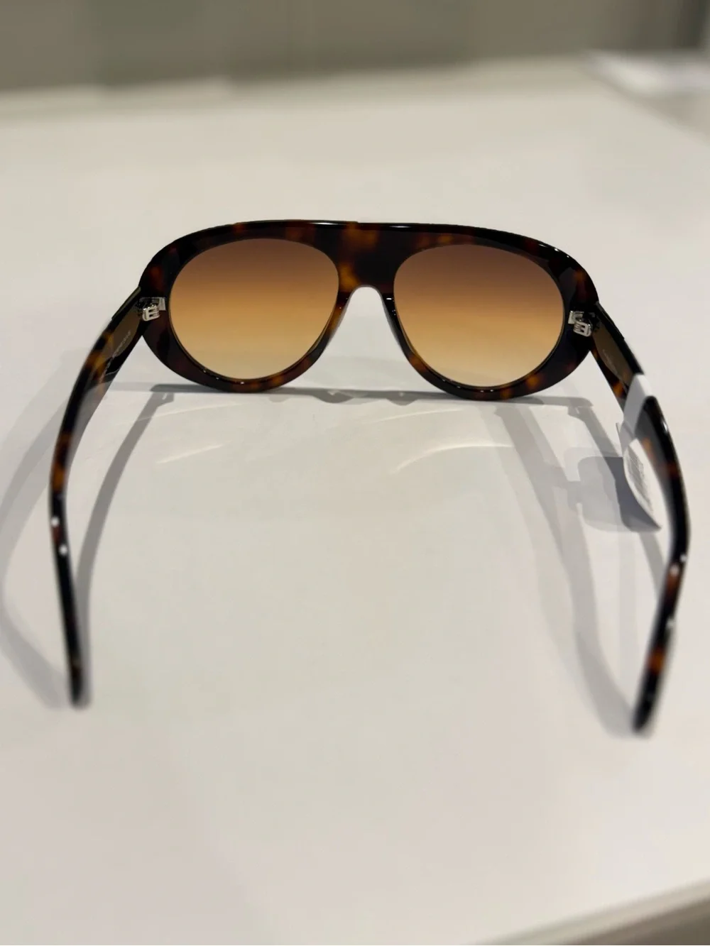 NEW Carolina Lemke Brown Oversized Gloss Demi Sunglasses Boho Celeb Style